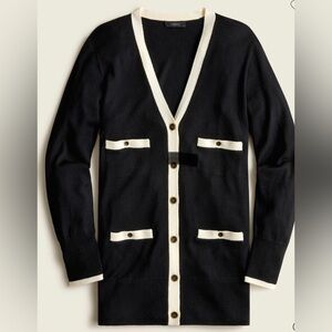 J.Crew Long Merino Wool Cardigan Sweater Size M